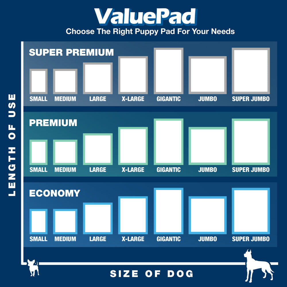 IMPROVED- ValuePad Ultra Puppy Pads, Medium 23x24 Inch, 200 Count - Super Premium Puppy Pee Pads for Dogs, Fast-absorbing Top Sheet, Super Absorbent Polymer Gel Core, 5-Layer Design 